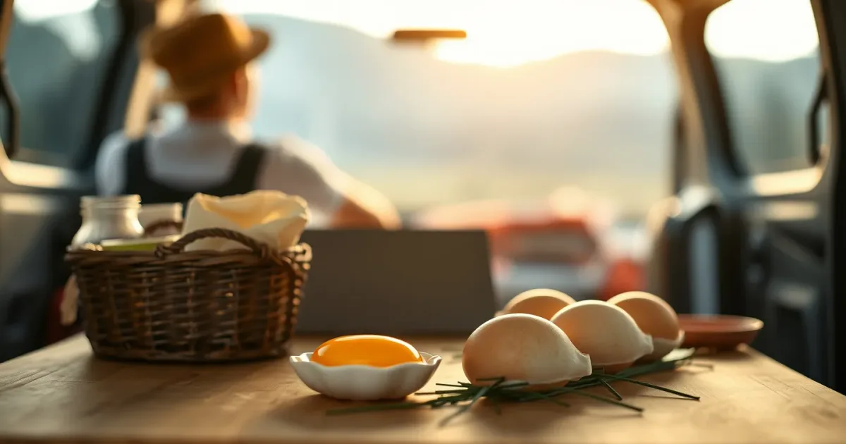 Œufs en camping sans frigo : 7 jours sans stress